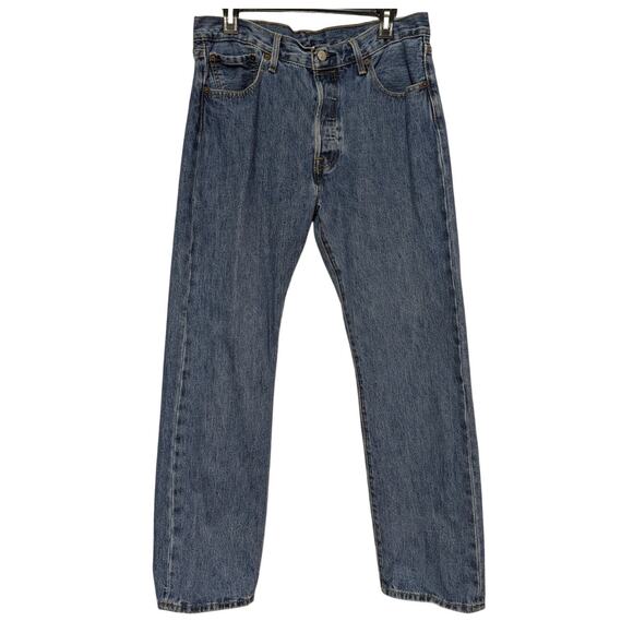 Levi's 501 Jeans Mens Original Denim Straight Leg Button Fly 100% Cotton, 33x30
